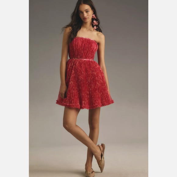 NWT ANTHROPOLOGIE HUTCH LENZY STRAPLESS MINI DRESS